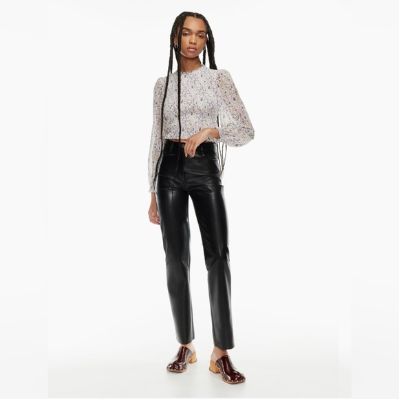 Wilfred Black “Melina” High Rise Vegan Leather Pants - Picture 13 of 13